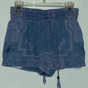 Buffalo Paisley Print Denim Shorts